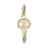 Gold, Edelstahlarmband DKNY Damenuhren Crosswalk, Dreizeigeruhrwerk, 26mm GoldEdelstahlgehäuse mit Edelstahlarmband, NY2830