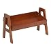 ECR4Kids Adjustable Stacking Shelf with Full Edge, Bookcase, Dark Walnut