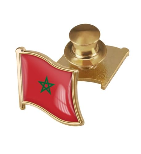 Image of vmcoatdu Country Flag Backs Locking Pin Keepers Locking Clasp Pin Badge International Travel Brooch Metal Alloy Souvenir Pin 0.75x0.7 Inch Small Pin