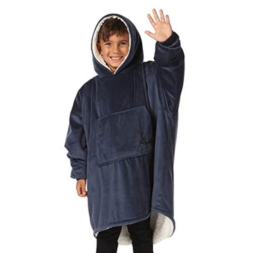 THE COMFY Original Jr for Kids | Oversized Sherpa Fleece Wearable Blanket with Hood & Pocket | Seen on Shark Tank