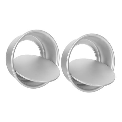 STOBAZA 2pcs Nonstick Aluminum Alloy Cake Baking Pans with Removable Bottom Round Molds for Cheesecake Bread Tart for Oven Pressure Cooker Baking