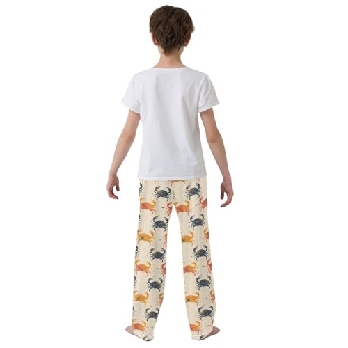 ALAZA Seamless Crabs Retro Pajamas Bottoms with Pockets Comfy Pjs Sleepwear Elastic Waistband Pajamas Pants Lounge Pants3