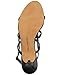 Karl Lagerfeld Paris Women's Ankle Strap DEXTRA Heeled Sandal, Black/White, 8.5