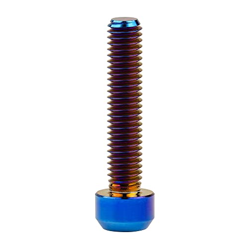 Image of Titanium Torx Square Head M6 x 10 15 20 25 30 35 40 45 50 60 65 70 80mm Screw Pack of 5 (Burn Blue, M6x30mm)