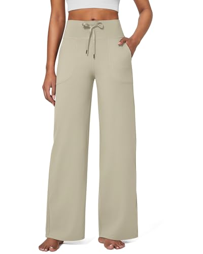 Pantalons de jogging stretch pour femmes avec poches et taille élastique