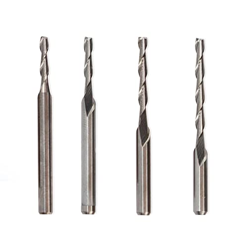 2 Flute Spiral End Mill CNC Flat End Milling 3.175mm Router Bits Thread Cutter Mill 10pcs Tungsten Carbide Steel Drill Bits-2.0x3.175x8mm