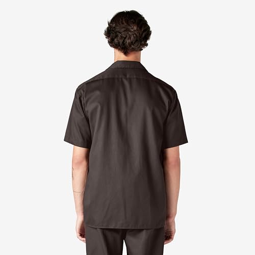 Image of Dickies Men's Short Sleeve Work Shirt - Durable Twill Button Down Shirts for Men, Lightweight Uniform for Daily Wear