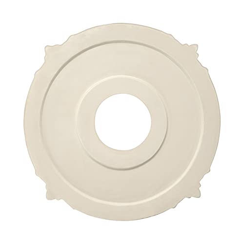 Elfcab 2 Pcs Molded Pu Ceiling Medallion For Light Fixtures And Ceiling Fans, 13"Od X 3-1/2"Id X 3/4" P (White) #TOP3