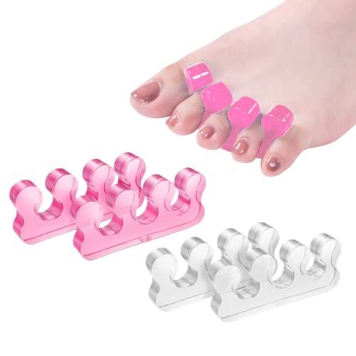 Toe Separators for Bunion &amp; Nail Polish Application - Orthopedic Gel Material Toe Spacers for Toenail Separation, Soft Pedicure Tools