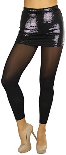 Image of ToBeInStyle Women's Opaque Ankle Long Nylon Footless Fun Tights Pantyhose