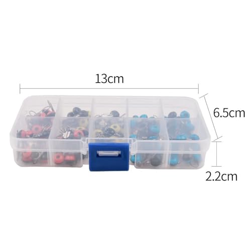 Kit de 100 accesorios para pesca flotadores y conectores miniatura 6