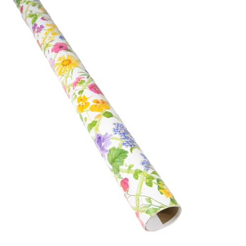 Caspari Floral Trellis Gift Wrap 30 W x 8L - 1 Continuous Roll of Wrapping Paper