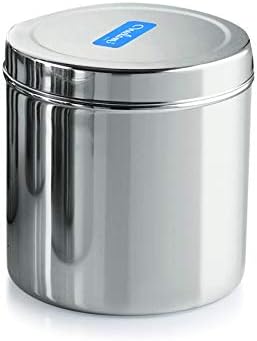 Stainless Steel 22 Gauge Deep Dabba 3650 ml, 1 Pc, Silver, Durable and Elegant Food Storage Container, Ideal for Storing Grains, Snacks, Perfect for Daily Use, Easy to Clean & Maintain.
