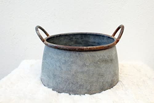 Gwenys Haus Pflanztopf Zink mit Griffen