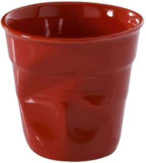 Revol Froisses Cappuccino Crumple Tumbler, Pepper Red