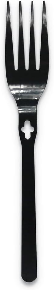 WeGo Fork Wego Polystyrene, Fork, Black, 1000/carton