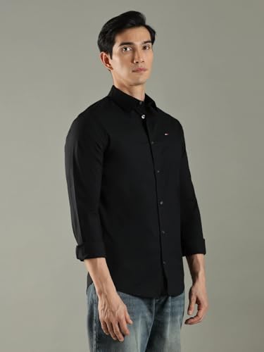 Image of Solid Slim Fit Cotton Shirt