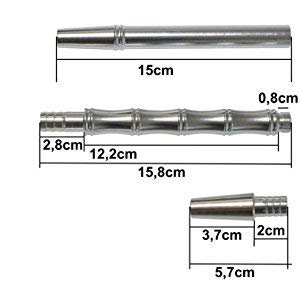 PRESTiQ 1,80m Langer hochwertiger Soft Touch Shisha Schlauch mit Mundstück + Adapter im Set und Feder | schwarz… – Bild 5