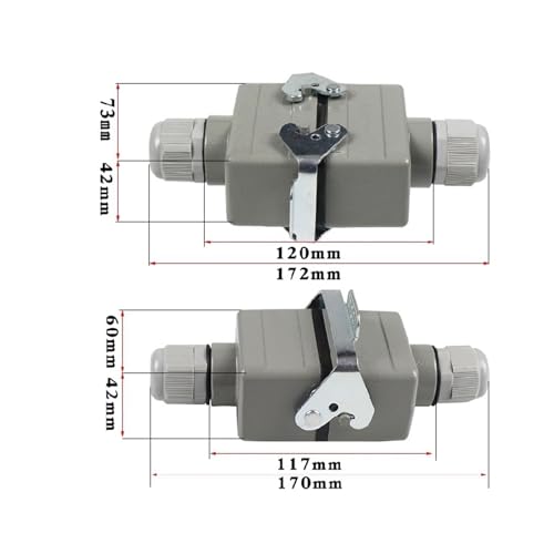 Conector rectangular de inserción HDC-HE de 16A y 6 polos para maquinaria 4