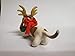 Basset Hound Christmas Ornament Antlers & Wreath White and Tan Handmade Polymer clay