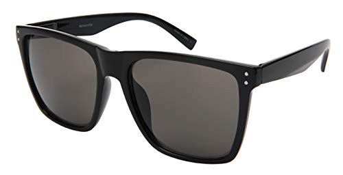 Super XXLarge Size Retro Rectangular Frame TAC1.0 mm Polarized Carbon Fiber Print Temple with Spring Hinge For Men&Women