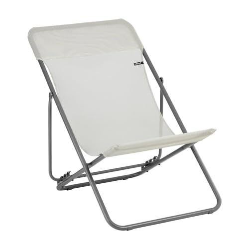 Lafuma Mobilier Tumbona de Aluminio Beige Centeno
