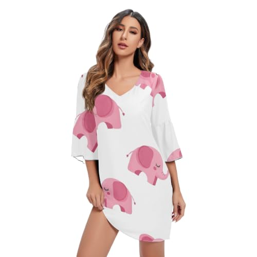 Robe de soirée mousseline de soie fluide et légère col en V