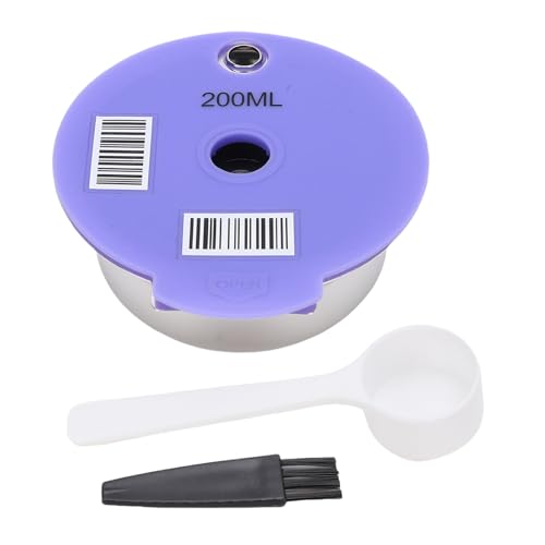 Image of Haofy Reusable Coffee Pod Universal Stainless Steel Refillable with Brush and Spoon Compatible for Happy Series Coffee Makers (200ml)