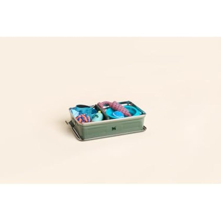 STANLEY Classic Legendary Useful Box 3.8 qt | Metal Snack and Lunch Box | Durable Stainless Steel Travel Food Storage Container | Hiking, Camping, School, or Work | BPA-Free | Hammertone Green