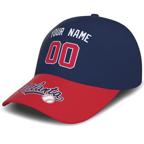 INAOO Atlanta Cap Adjustable Hat Custom Name Number for Men Women Youth Gifts