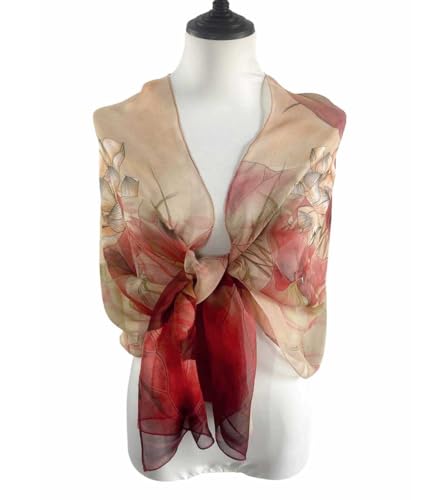 Image of Acotavie Scarfs for Women Lightweight Fashion Scarves Print Floral Pattern Scarf Shawl Wraps
