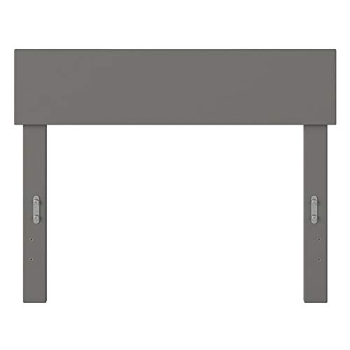 Pemberly Row Modern Boston Solid Wood Twin Headboard In Gray #TOP2