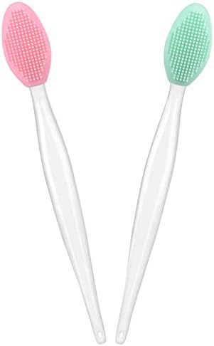 Silicone Lip Brush Tool Lip Brush for Smoother and Fuller Lip Appearance (2 pcs, Mix)