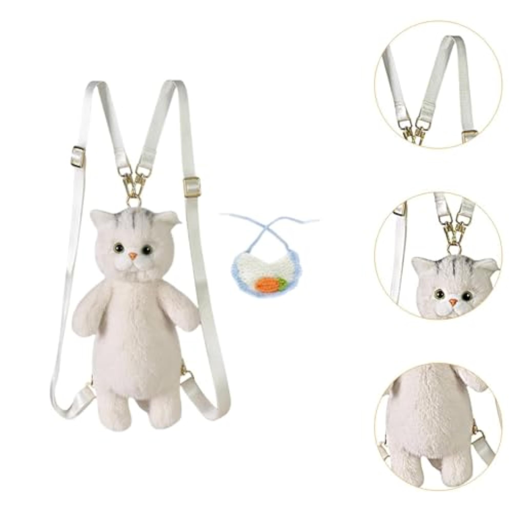 Stuffed Cat Doll Backpack Daypack for Gift