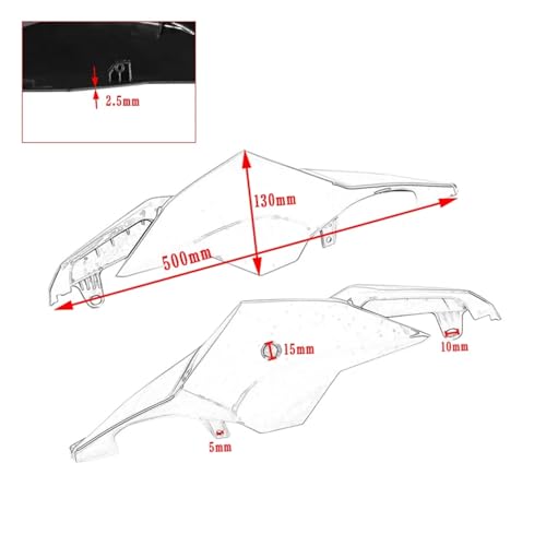 Accessoires moto CB650R CBR650R capot de siège passager arrière gauche