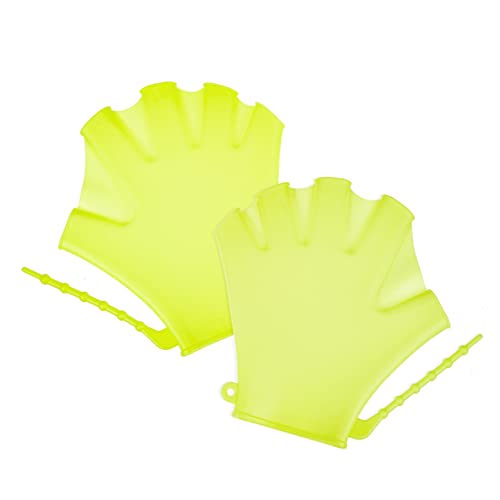 BIUDECO Silicone Children's Swimming Paddles Diving Gloves Adjustable Fit for Boys and Girls Pool Training