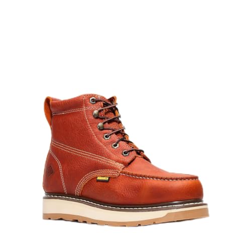 Image of Bonanza Boots Frontier Dual 6 inch Work Boots for Men - Premium Leather Moc Toe, Steel Toe with Light-weight Dual Density Comfort Wedge Outsole; ASTM Rated