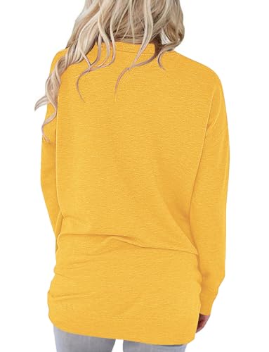 ONLYSHE Womens Crewneck Sweatshirt Casual Loose Fitting Tops Long Sleeve T Shirt