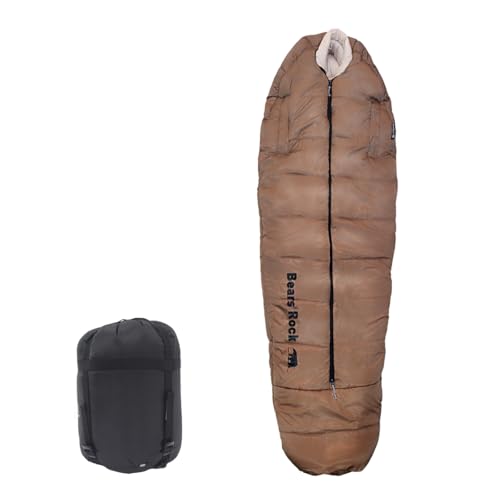 Bears Rock ベアーズロック -15度 寝袋 シュラフ マミー型 センタージッパー 4シーズン対応 FX-451G リッチキャメル Bears Rock ベアーズロック -15度 寝袋 シュラフ マミー型 センタージッパー 4シーズン対応 FX-451G リッチキャメル