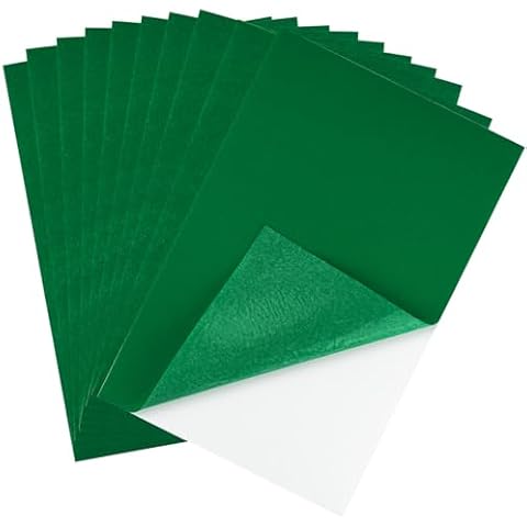 CHRORINE 10 Pcs Green Self Adhesive Felt Sheets Cover