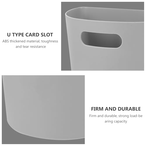 Caneca de basura plástica gris pequeña semicírculo para pared miniatura 7
