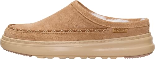Image of HEYDUDE Women's Remi Toastee Suede Clog Slip On Shoe | Lightweight Easy On Sherpa Lined | Durable Grip Outsole