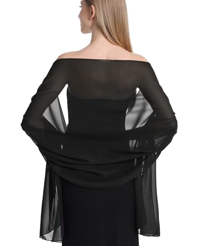 Sofier Shawls and Wraps for Women Evening Dresses Soft Sheer Chiffon Scarf Wedding Party Bridesmaid Gifts