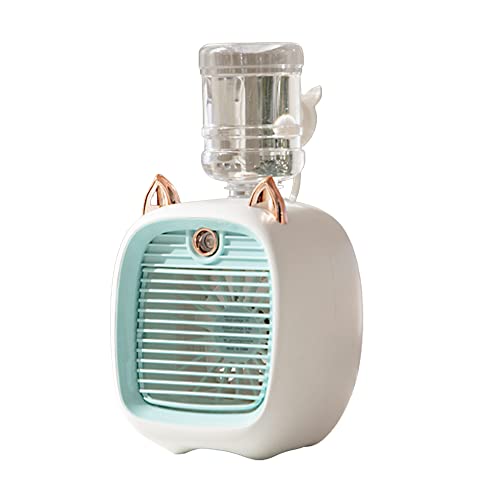 MACHSWON Ventilador portátil de 3 velocidades, evaporativo recargable por USB, humidificador para habitación y dormitorio