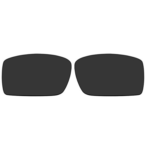ACOMPATIBLE Replacement Polarized Lenses for Oakley Gascan Sunglasses (Not Fit Gascan S) (Black)