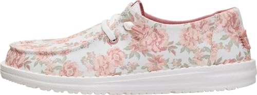 Image of HEYDUDE Women's Wendy Washed Floral Slip On Loafer | Lightweight Casual Shoes | Easy On Travel Ready Style