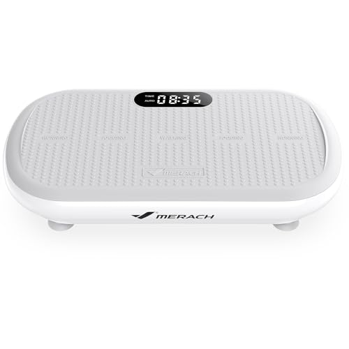 MERACH Vibration Plate Exercise Machine, Vibration Plate 440 Lbs Capacity, Bluetooth and Silicone...