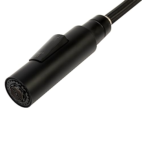 Image of Dura Faucet DF-MK504SLK-MB RV Pull-Down Kitchen Faucet (Matte Black) | High-arc spring pull-down kitchen faucet for RV and camper galleys. Matte Black finish.
