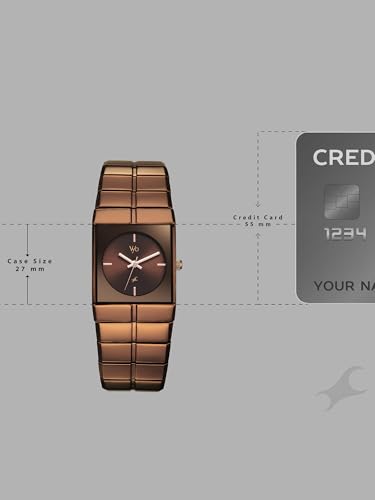 Image of Fastrack Vyb Nova with Quartz Analog Brown Dial Brown Alloy Strap Watch for Men - FV30044QM01W