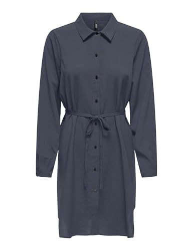 ONLY Shirt Dress Onlnova Life Elite L/S-Vestido Camisero, Azul Degradado, XL para Mujer